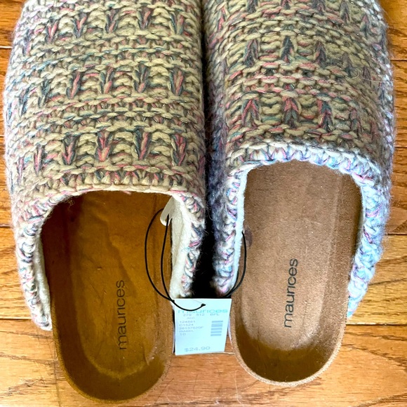 Maurices Shoes - NWT Maurices slide on shoes size 10 color blue pink gray and cream